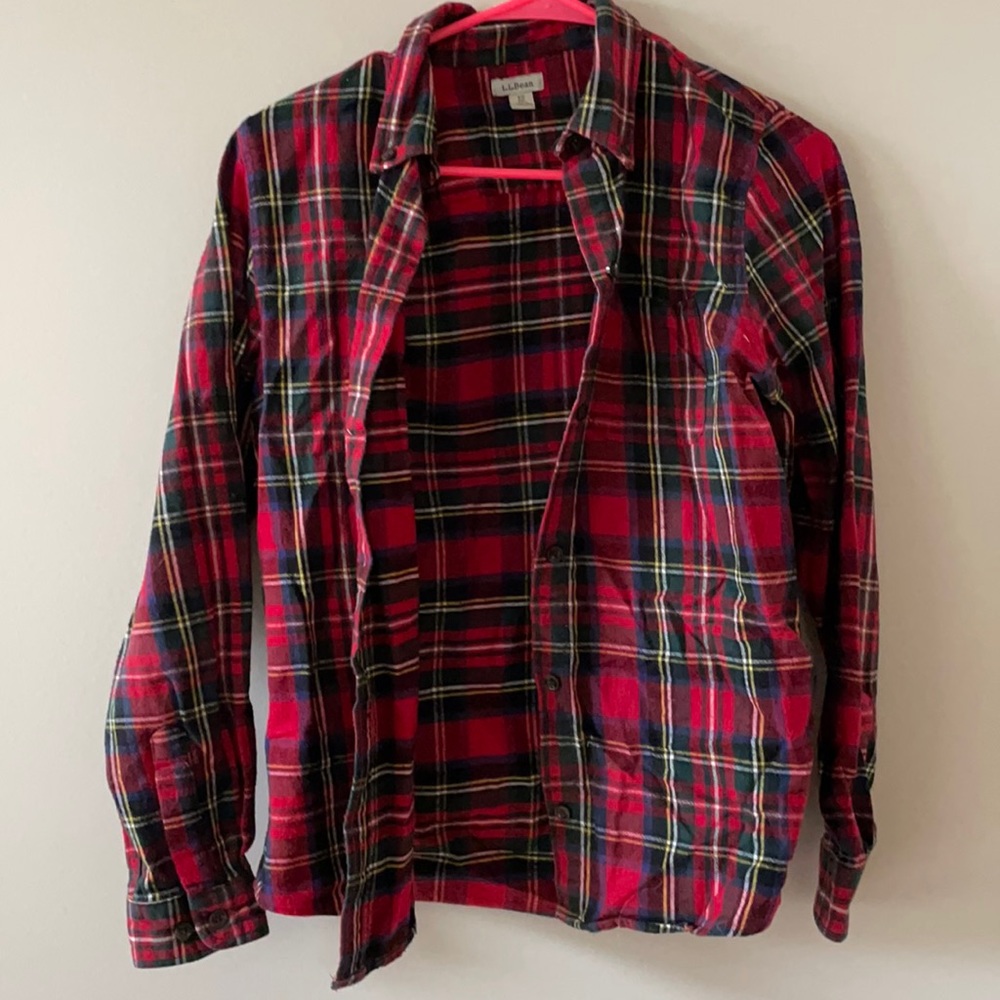 Ll bean red flannel